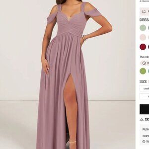 Azazie Lianne Bridesmaid Dress in Dusty Rose